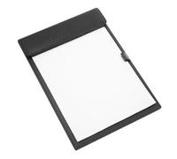 Porte-Bloc en PU Étanche Format A4/A5 Planchette à Pince Portable avec Porte Stylo Porte Bloc avec Pince Porte Documents Idéal pour Écrire Dessiner Ranger Documents Bureau Réunion Scolair Noir