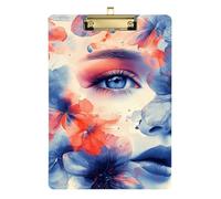 Porte-bloc esthétique Fée Bohème A4 Clinique infirmière Porte-bloc Folio avec bloc-notes Transparent pour fournitures de classe pour enseignants lycée Taille 22,9 x 30,5 cm