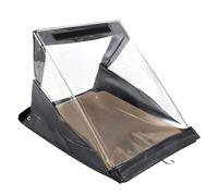 Porte-bloc étanche A4 avec couvercle, 33 x 24 cm, format portrait A4, porte-bloc avec écran en PVC transparent, fermeture Velcro pour protéger les documents de la pluie, de la neige et des particules