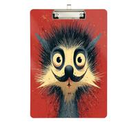 Porte-bloc étanche motif hérisson dessin animé étoile fou docteur pour enseignant, taille 9 x 12,5