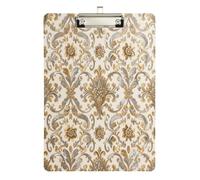 Porte-bloc européen rétro doré pour infirmière, format de poche, transparent, pour les devoirs, pédiatrique, taille 9 x 12,5, tabla para escribir con clip