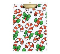 Porte-bloc fin en acrylique mignon pour enseignant infirmier, taille 22,9 x 30,5 cm, sucre d'orge de Noël