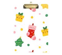Porte-bloc fin en plastique pour enseignant infirmier, taille 9 x 12, bas de Noël