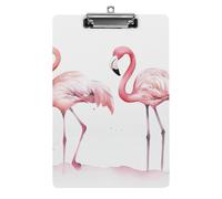 Porte-bloc flamants roses pour bureau, maison, porte-bloc en acrylique A4 avec trous de suspension en acier inoxydable, porte-bloc durable pour notes, examens, partitions de musique 31,8 x 21,6 cm