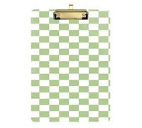 Porte-bloc horizontal à carreaux américains vert et blanc, trou standard pour entraîneurs de softball, porte-bloc pour enseignant, taille 9 x 12,5 cm, tablas para escribir Gold Hold
