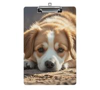 Porte-bloc Lazy Dog Puppy avec trou de suspension, 21,6 x 31,8 cm, porte-bloc standard A4 en acrylique ultra léger et incassable pour bureau, maison