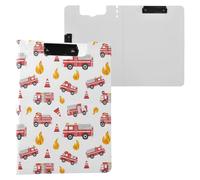 Porte-bloc motif camion de pompier, format A4, porte-bloc avec fente pour stylo pour bureau, école