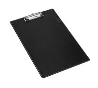 Porte-bloc noir à pince métal et gaîne plastique