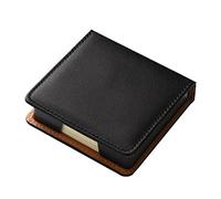 Porte-Bloc-Notes En Cuir Organisateur Bureau Fournitures Scolaires Distributeur De Cartes De Notes BoîTe De Rangement Pour Notes Autocollantes Accessoires De Bureau Porte-Bloc-Notes En Cuir De Cartes