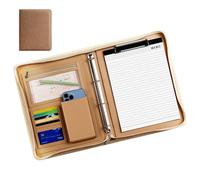 Porte-bloc-notes en cuir - PU 26,5 x 34,5 cm | Organisateur de portefeuille d'affaires avec de documents A4 | Professional Resume Binder Legal Pad For Men Women For Office Meeting