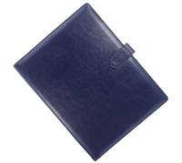 Porte-bloc-notes Juridique A4 Bleu en PU Pince Métal Intégrée | Compartiments Multiples, Emplacements Carte et Carte D’identité, pour Bureau et Inscription Conférence