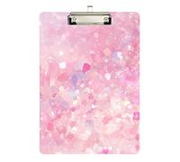 Porte-bloc personnalisé en plastique avec étoiles scintillantes pour les devoirs pédiatriques, taille 22,9 x 30,5 cm