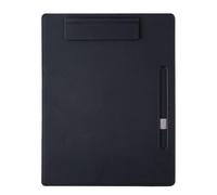 Porte Bloc Pince à lettres en cuir A4, porte-documents, classeur, classeur de bureau, pince à menu, pince à contrat, pince à partition(Black)