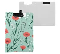 Porte-bloc pliable à œillets pour la fête des médecins avec deux clips en métal avec couverture rigide pour bureau et réunion