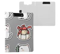 Porte-bloc pliable All Saints' Day British Shorthair Cats Gris A4 Porte-stylo avec couverture