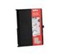APLI Porte-bloc pliable 19645A – ABS résistant, compact, élastique et extension de stylo – A4 noir