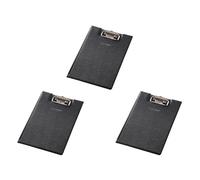 Porte-bloc pliable avec poche intérieure transparente en cuir - Dossier de conférence d'affaires avec organiseurs de documents portables