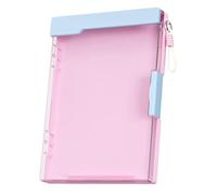 Porte-Bloc Pliable Classeur Portable Épais Robuste Grande Capacité | Compartiment de rangement du porte-bloc Pour Bureau École Maison Bureau Table Poche Sac À Dos Sac À Main Journal Agenda Rose