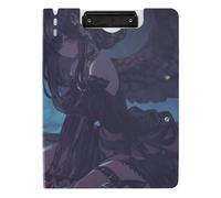 Porte-bloc pliable en forme de poupée gothique, format A4, avec porte-stylo, porte-stylo, porte-stylo et couverture