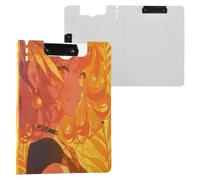 Porte-bloc pliable Golden Girl A4 avec porte-documents double clips métalliques porte-stylo scolaire avec couverture rigide