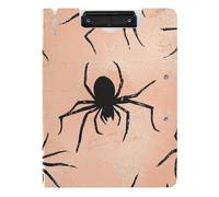 Porte-bloc pliable noir araignée or rose A4 porte-bloc folio double clips porte-stylo bureau avec couverture rigide