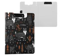 Porte-bloc pliable Nordic Wolverine Foxfire Noir A4 Porte-bloc double clips métalliques Porte-stylo avec housse