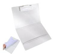 Porte-bloc pliable Pochette à documents pliante avec un porte-stylo | Planche à pince scolaire avec clip en métal et fermeture élastique pour École, Classe, Travail, Réunion et Documents
