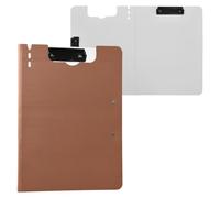Porte-bloc pliable Sienna couleur unie A4 Porte-bloc Porte-bloc Horizontal et Vertical Double Clips Bureau Clip Board avec housse