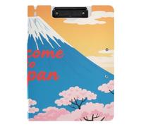 Porte-bloc pliable « Welcome to Japan Scenery Culture » - Format A4 - Deux clips métalliques - Porte-stylo - Avec couverture