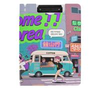 Porte-bloc pliable « Welcome to Korea Scenery Culture » - Format A4 - Porte-bloc horizontal et vertical - Avec couverture