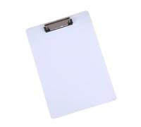 Porte Bloc Presse-papiers avec Clip doré à profil bas, bloc-feuille d'écriture A4, dossier de documents, organisateur papier translucide Pour usage de bureau(White)