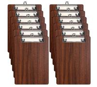 Porte-Blocs en Bois A5,12 Pièces Planchettes à Pince Avec Clip, Clipboard Porte-Formulaires