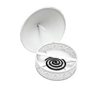 Porte-bobine authentique - Brûleur d'encens en fer - Support diffuseur d'aromathérapie - Plat décoratif - Pièce décorative rétro pour intérieur et extérieur - 19,5 x 19,5 cm
