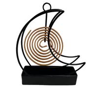 Porte-bobine de défense - Support de bobine de fer, support de bobine de moustique | Moon Star Brûleur d'encens ignifuge avec crochet design - Porte-encens rétro portable pour chambre intérieure et