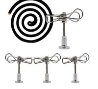 Porte-Bobine d'Encens - Lot de 4 Supports Métalliques pour Bobines - Support Vertical avec Support de Stockage pour Décorations d'Intérieur Extérieur Jardin Camping