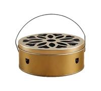 Porte-bobine Mossquito - Distributeur de bobines en acier inoxydable - Bac récupérateur de cendres avec poignée de couvercle - Support de combustion pour jardin, barbecue, pique-nique, terrasse