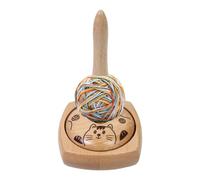 Porte-Bobine pour Crochet | Support Tournant en Bois avec Base Antidérapante,Porte-Laine Portable - Accessoire Tricot Crochet Débutants Adultes Broderie Maison