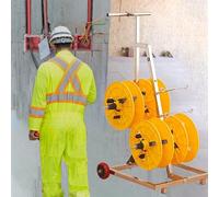 Porte-bobines à roulettes Robuste, Distributeur de câbles Multifonctionnel, Facile à Organiser et à Ranger, poignée de Transport pour Une Utilisation Pratique.