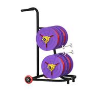 Porte-bobines de Fil, Chariot de Transport pour câbles à 8 bobines avec Roues, Support/Distributeur de bobines, roulement indépendant pour Usage Industriel et Commercial (4 bobines)