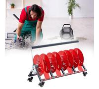 Porte-bobines de fil électrique Distributeur De Fil Métallique Pour Électriciens, Support De Bobine De Câble Industriel Avec Roulettes, Support De Bobine De Fil Réglable(4 reel)