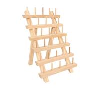 Porte-bobines de fil en bois - Support de fil à coudre à plusieurs niveaux pour économiser de l'espace, organiseur de bureau, tables d'artisanat avec pieds pliables | Étagères, zones d'affichage |