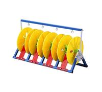 Porte-bobines Pliable - Distributeur de câbles Robuste sur Pied et Organisateur de câbles Industriel, adapté aux Applications électriques et de Vente au détail (Distributeur à 4 bobines)