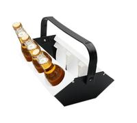 Porte-boisson avec poignées | Plateau de transport de bière portable avec compartiments à glace | Support de rangement de boissons à 6 emplacements | Pour voyage, camping, pêche, randonnée, sport