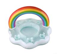 Porte-boisson flottant en PVC pour piscine, cabane flottante avec plusieurs fentes pour boissons, design gonflable pour un rangement et un transport faciles, adapté pour la plage et (coloré)