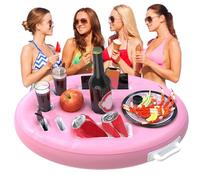 Porte-boisson flottant, plateau à boissons gonflable, 72 x 53 x 10 cm, PVC robuste, facile à gonfler, idéal pour la piscine, les réunions de famille, les fêtes entre amis, la relaxation en plein air
