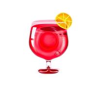 AIRMYFUN Porte Boisson Gonfable pour Piscine ou Plage, Flotteur, Accessoire d'Eau - Cocktail Passion 29x20cm Rouge