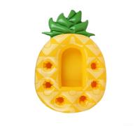 Porte-boisson gonflable flottant avec plusieurs compartiments pour piscine, jacuzzi, plage et PVC léger (ananas)