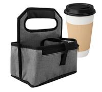 Porte-boisson isotherme, peu encombrant, 22 x 15 x 4 cm, support de boisson pliable, polyvalent et réutilisable, pour les trajets quotidiens, les activités de plein air, les fêtes
