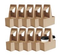 Porte-boissons de livraison, porte-gobelets à emporter | 10X boîtes de transport de bouteilles de boissons - Services de livraison de nourriture Porte-gobelet, Porte-gobelet à café Plateaux de transpo