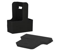 Porte-Boissons en Papier Kraft, 20Pcs Poignée de Porte-gobelet Jetables Doubles Portables pour Café, Glace, Dessert, Contient Deux Tasses